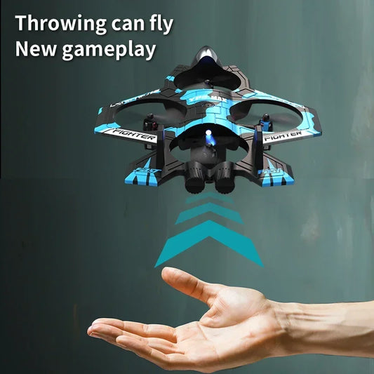 Remote Control Airplane 360° Flip Fighter Jet Toy Helicopter Quadcopter Easy to Fly RC Glider for Boys Kids Toy