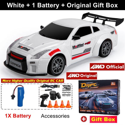 New 4WD Remote Control Drift Car Full Size 1:24 Mini Remote Control Racing Car Model 2.4G Radio High Speed RC Car Boy Toy Gift