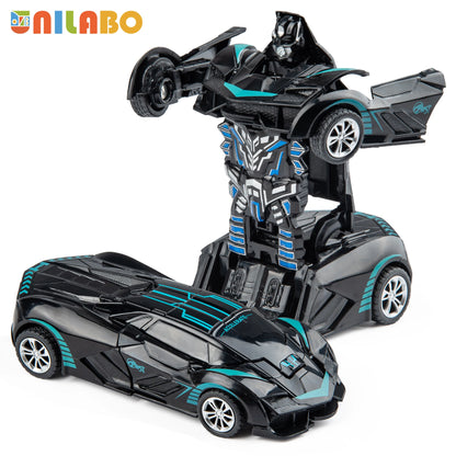 Transformable Robot Sports Car Toy – No Batteries, Educational Colorful Vehicle for Kids