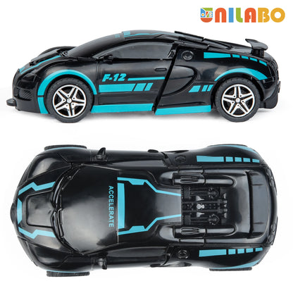 Transformable Robot Sports Car Toy – No Batteries, Educational Colorful Vehicle for Kids
