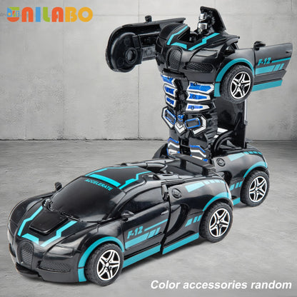 Transformable Robot Sports Car Toy – No Batteries, Educational Colorful Vehicle for Kids