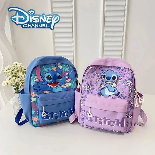 Disney Lilo And Stitch Kawaii Cartoon Backpack Unisex Nylon Storage Bag 25x32x10cm Casual Shoulder Bag for Children Gift