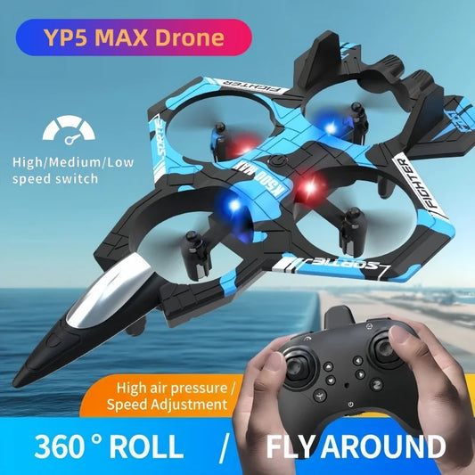 Remote Control Airplane 360° Flip Fighter Jet Toy Helicopter Quadcopter Easy to Fly RC Glider for Boys Kids Toy